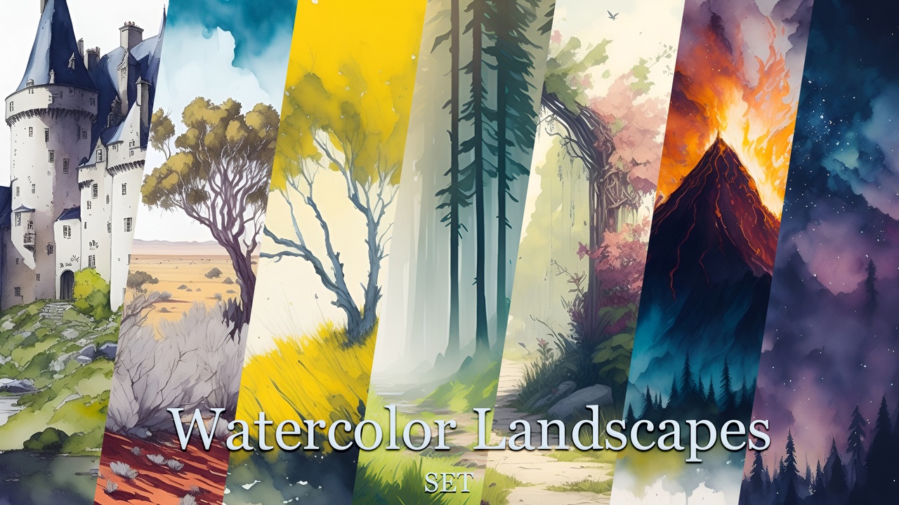 Media 1 for listing Watercolor Landscapes