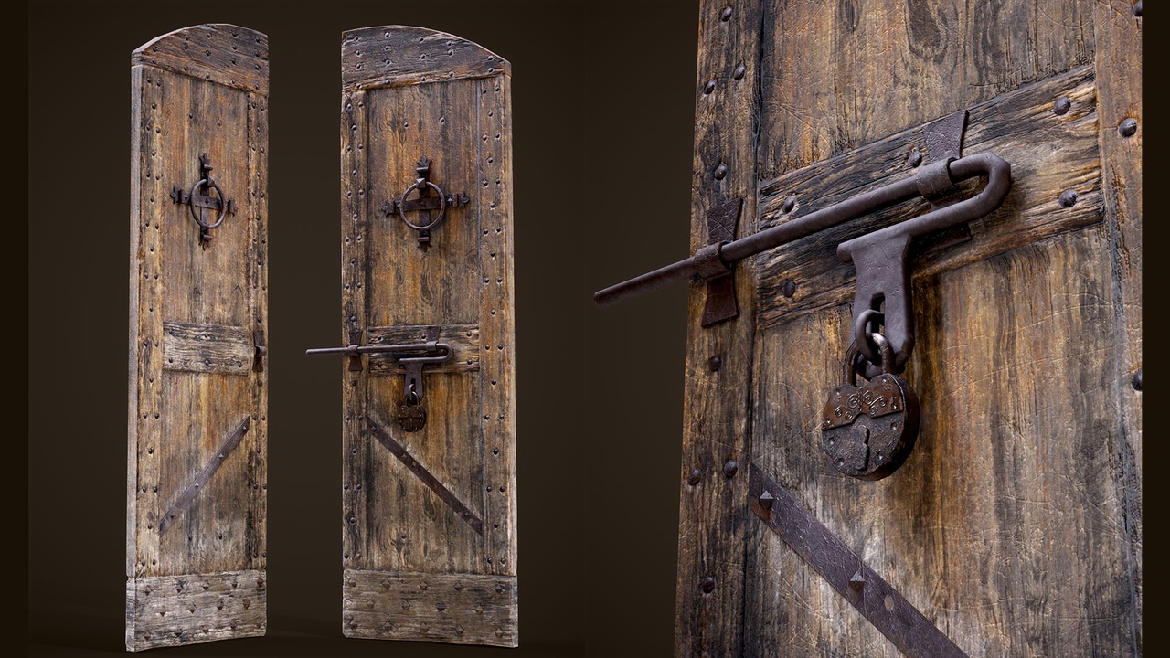 Old Medieval Door 제품 등록을 위한 미디어 1개