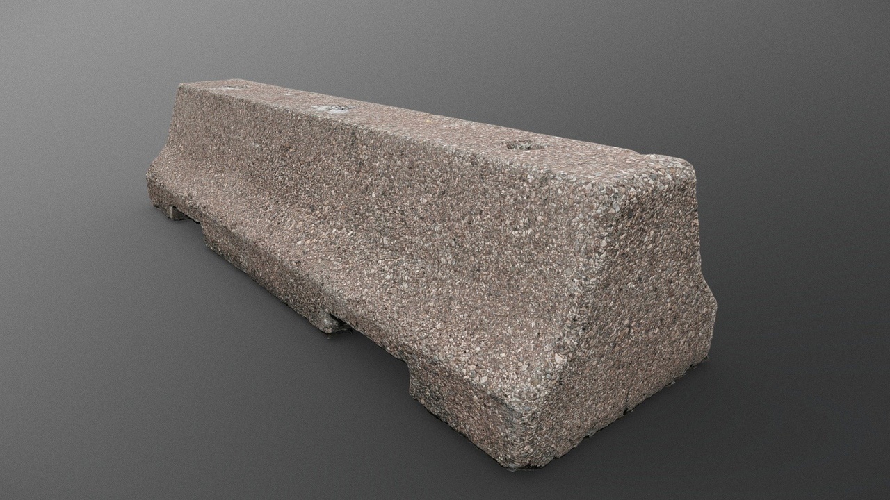 Media 1 for listing Pebbles covered jersey road barrier wall
