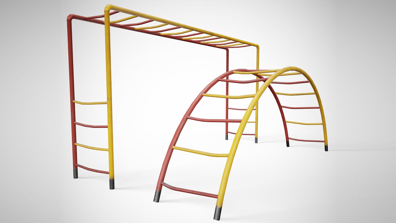 Media 1 for listing Set of 2 Painted Playground Monkey Bars