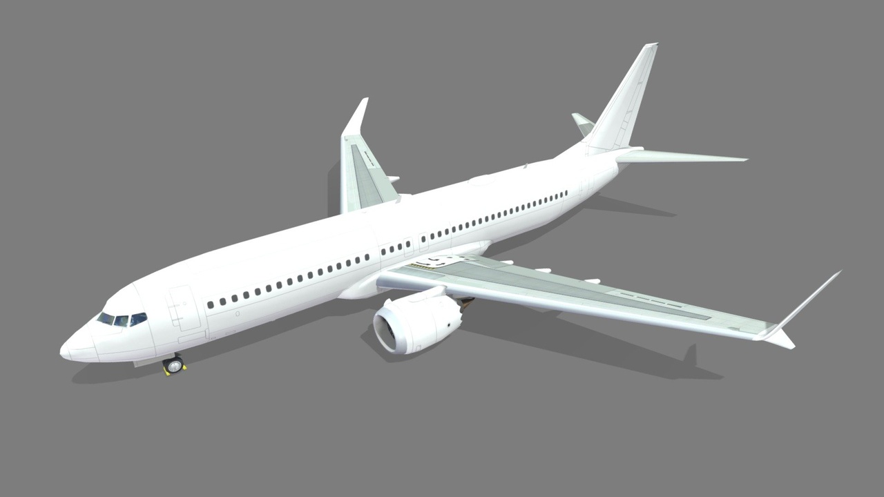 モデルプレーン（B737 MAX） B737-Max-8-Model-Plane-with-
