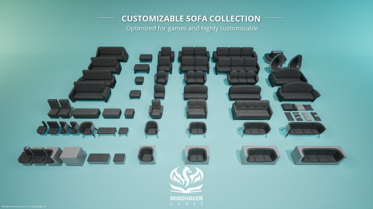 Media 1 for listing Customizable Chairs Vol. 4 - Sofas