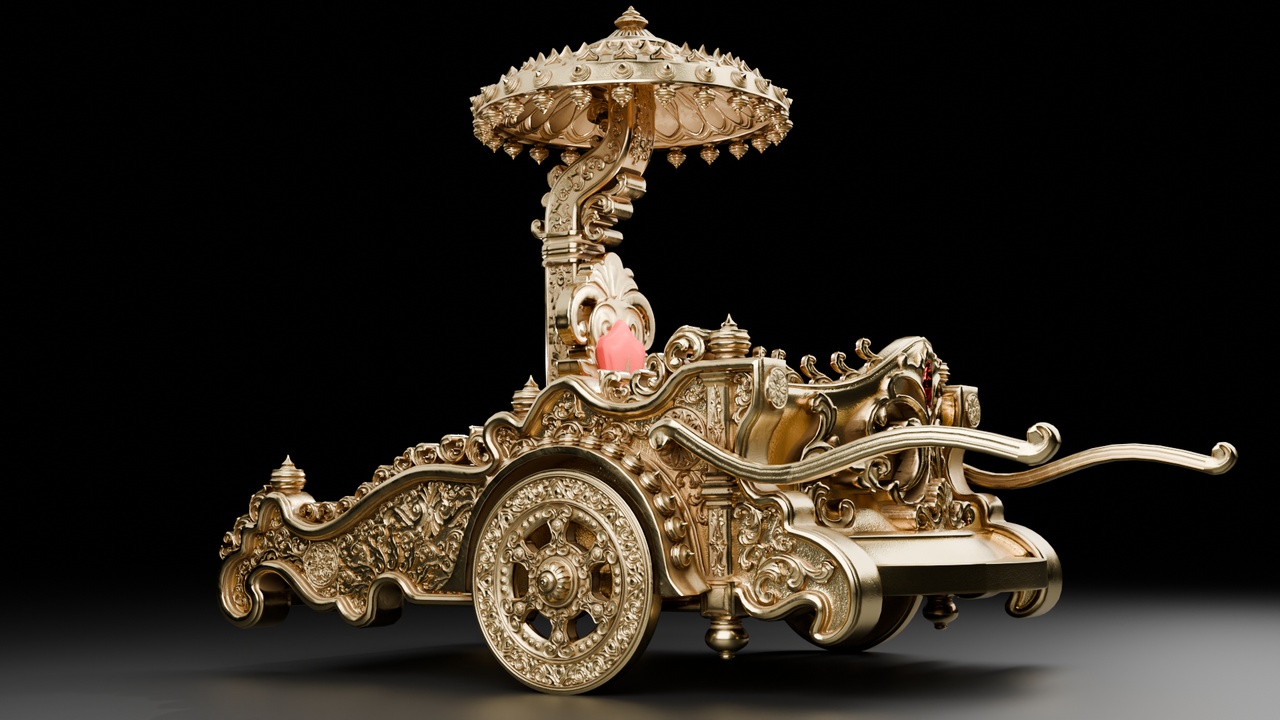 Media 1 for listing Royal Golden Ceremonial Chariot (Rath)