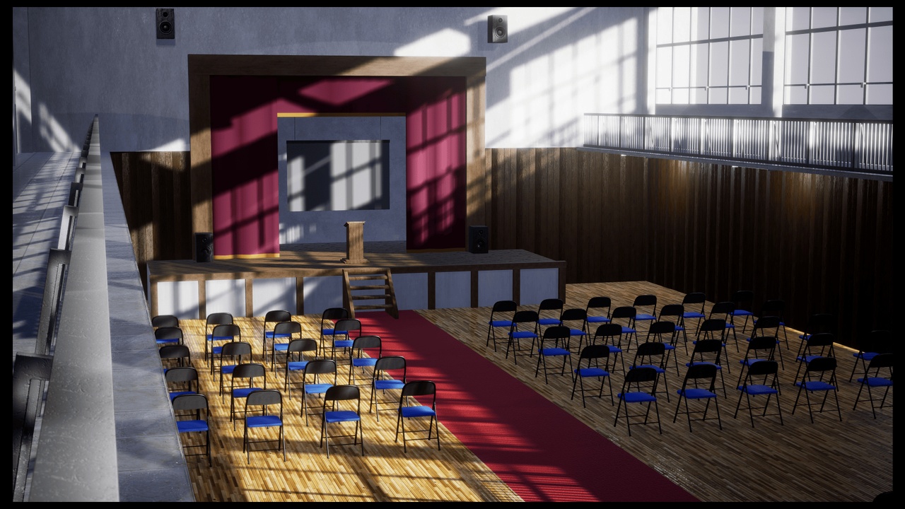 商品 Japanese School Main Hall – School Auditorium & Assembly Hall 的媒体 1