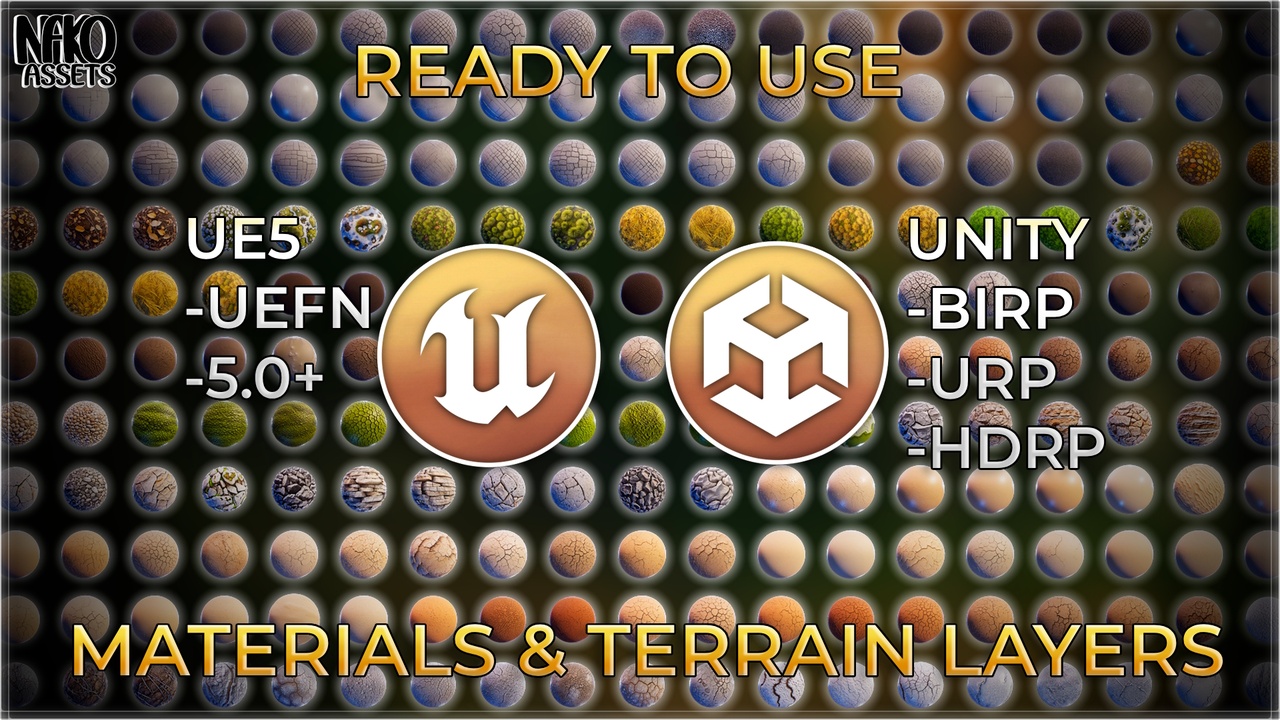 Media 1 for listing Nature 2K PBR Materials & Textures & Terrain HQ Realistic Pack for Landscape #2