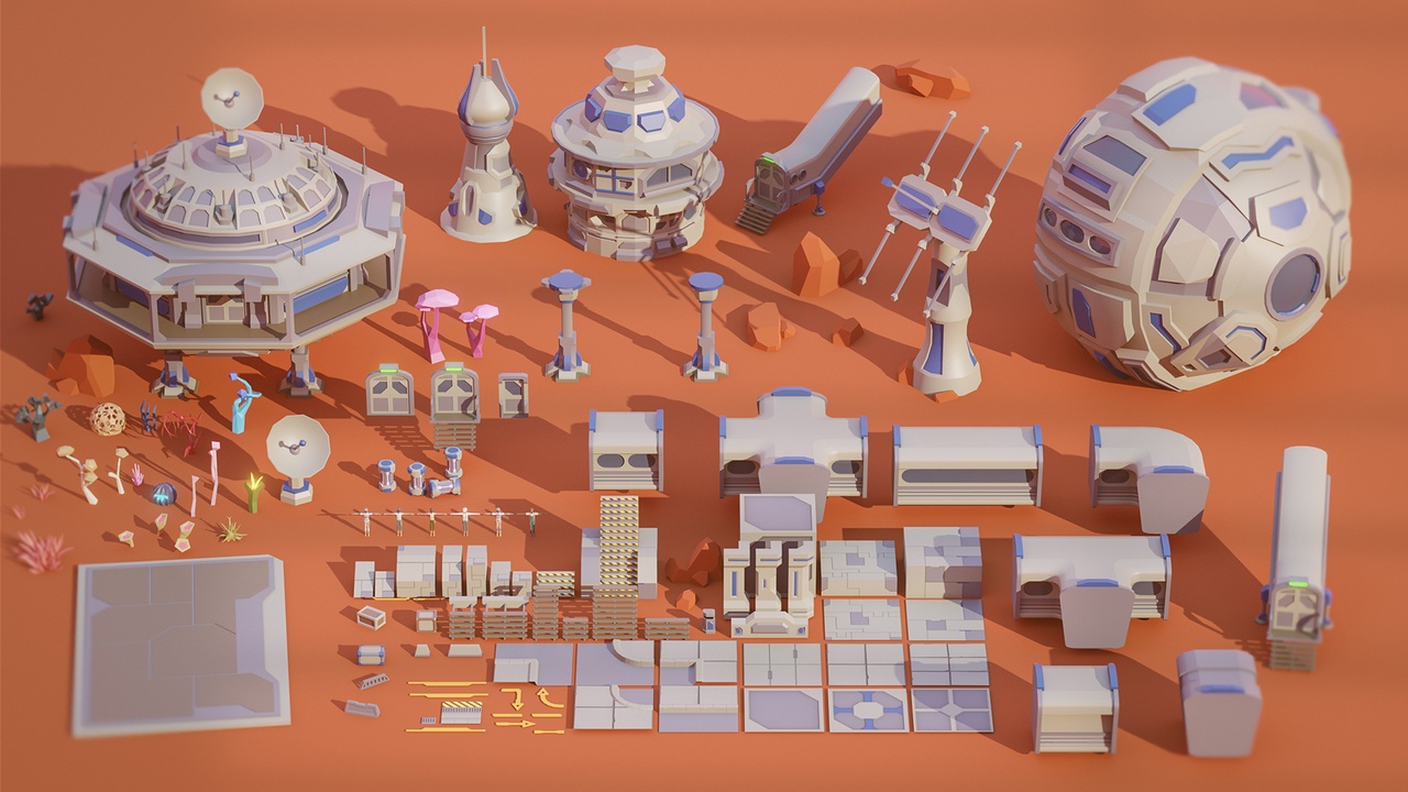 Media 1 for listing Low Poly Sci-Fi Pack