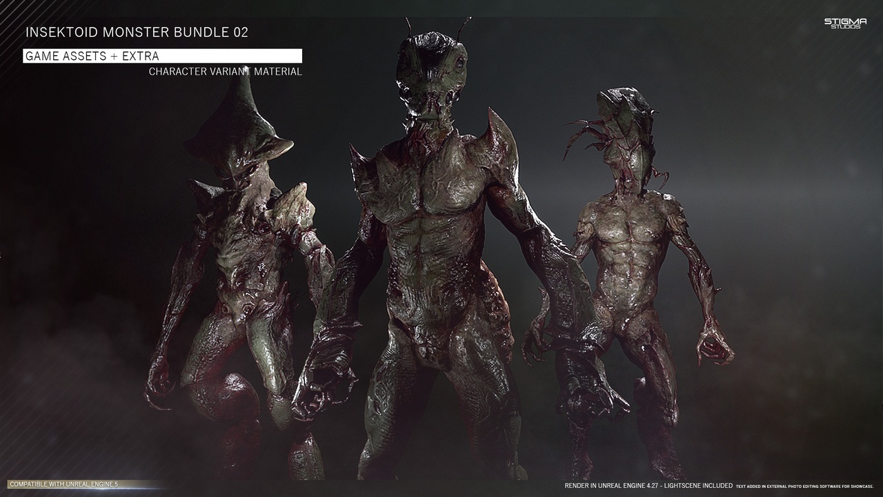 Media 1 for listing Insektoid Monster Bundle 02 - Game Assets + Extra | STIGMA STUDIOS