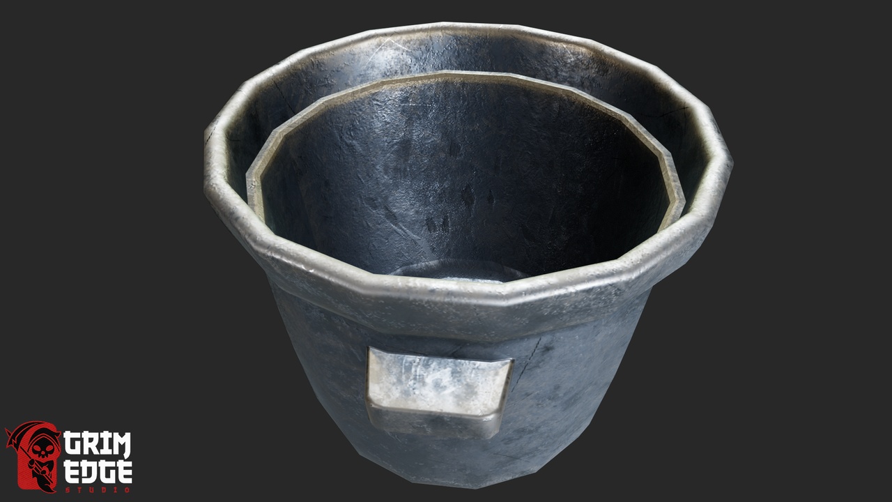 Media 1 for listing Medieval Food Stall Cooking Pot 02