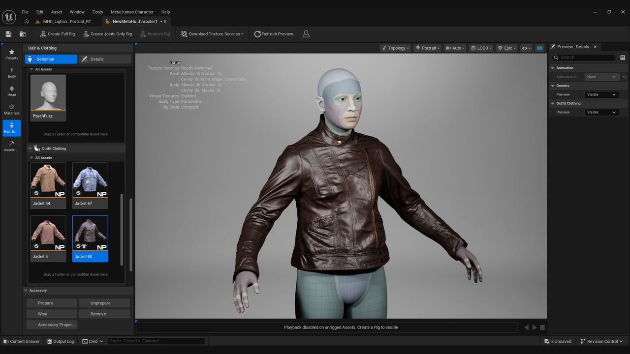 Media 1 for listing 3D Jackets Collection for Metahumans 1 - MHPKG