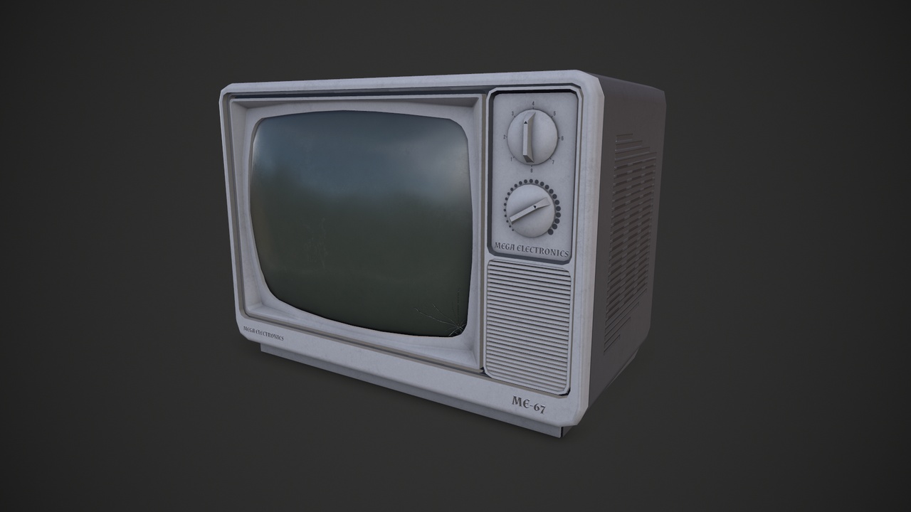 Media 1 for listing Retro Vintage CRT TV Low-poly PBR