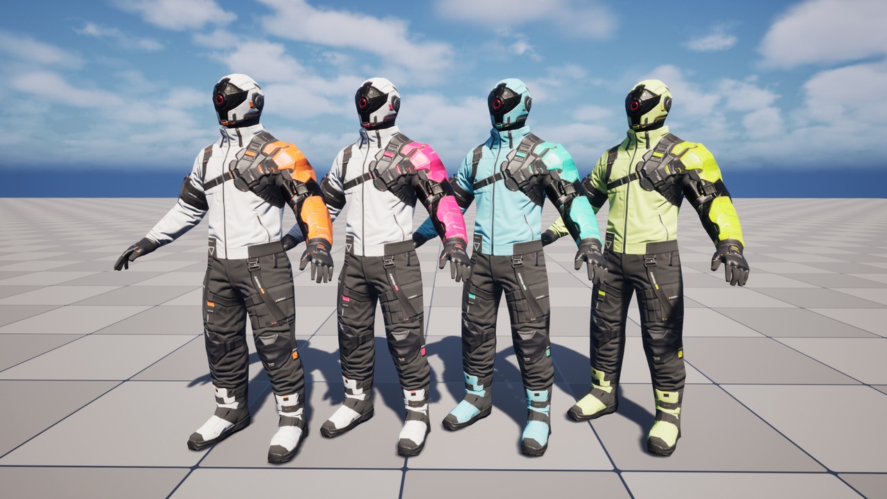 Media 1 for listing Sci-Fi Armored Character05 | UE5 Mannequin Rig | FBX