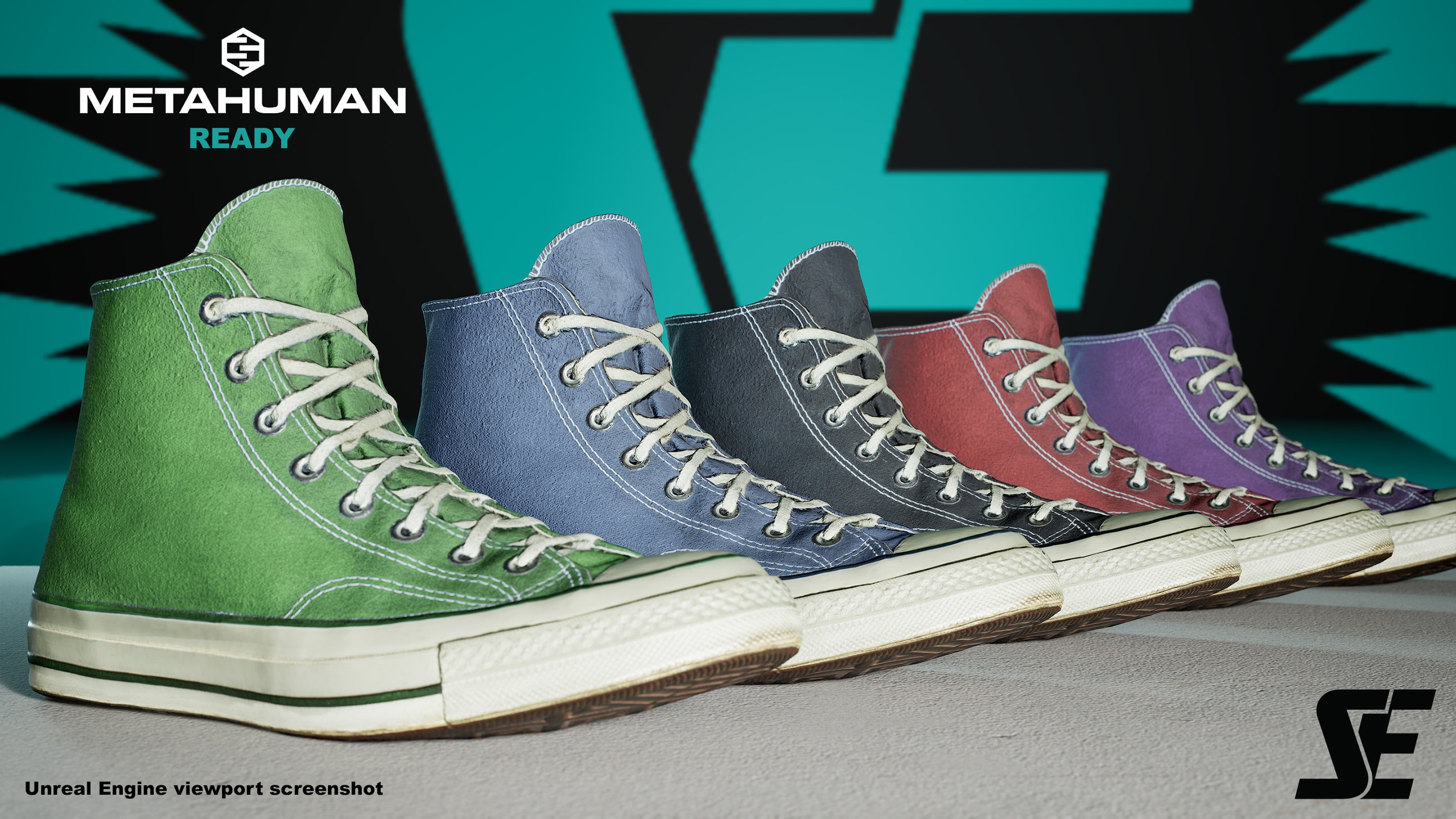 Media 1 for listing MetaHuman Ready Shoes - Chucks V2