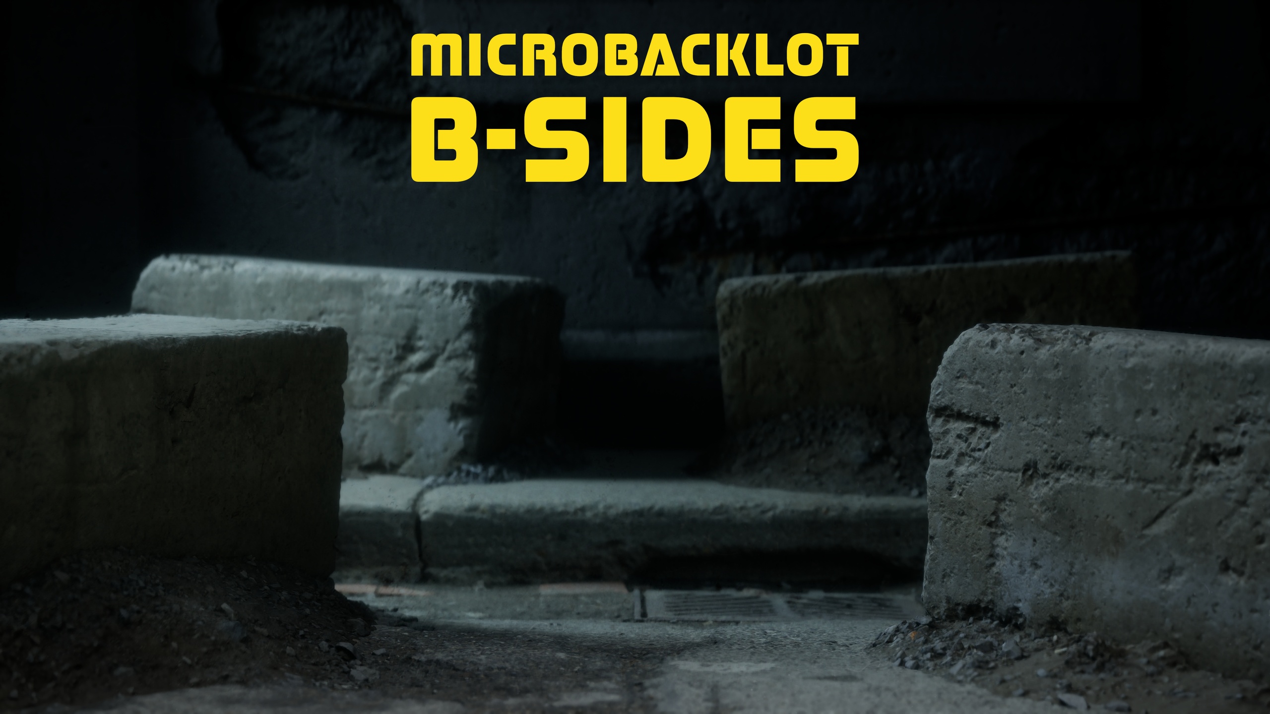Media 1 for listing MICROBACKLOT | B-SIDES // Concrete Barrier Block on Gravel Mound