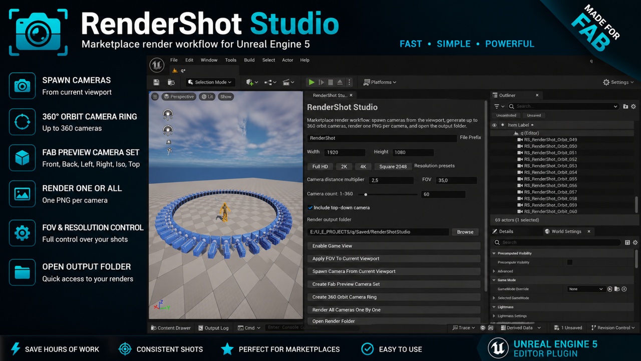 الوسائط 1 للقائمة Render Shot Studio