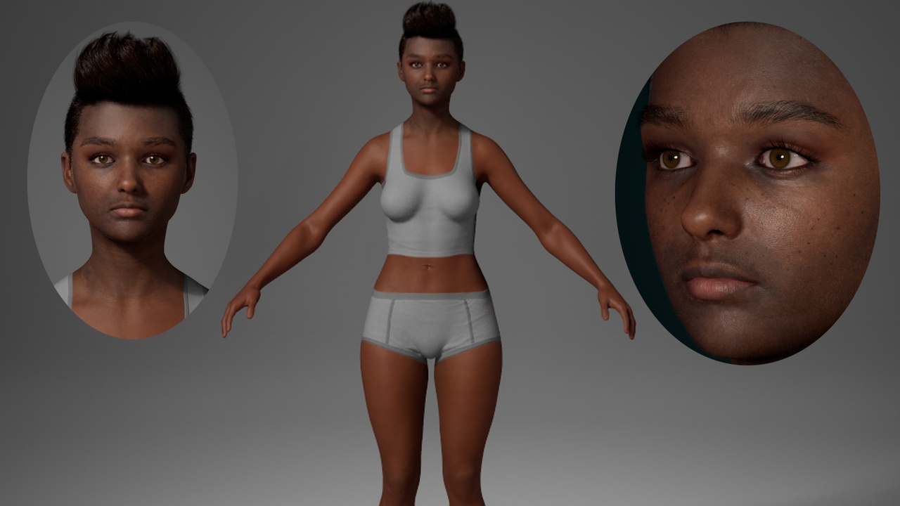 Media 1 for listing Editable MetaHuman Beauty - Eva.With hair, no clothing included.