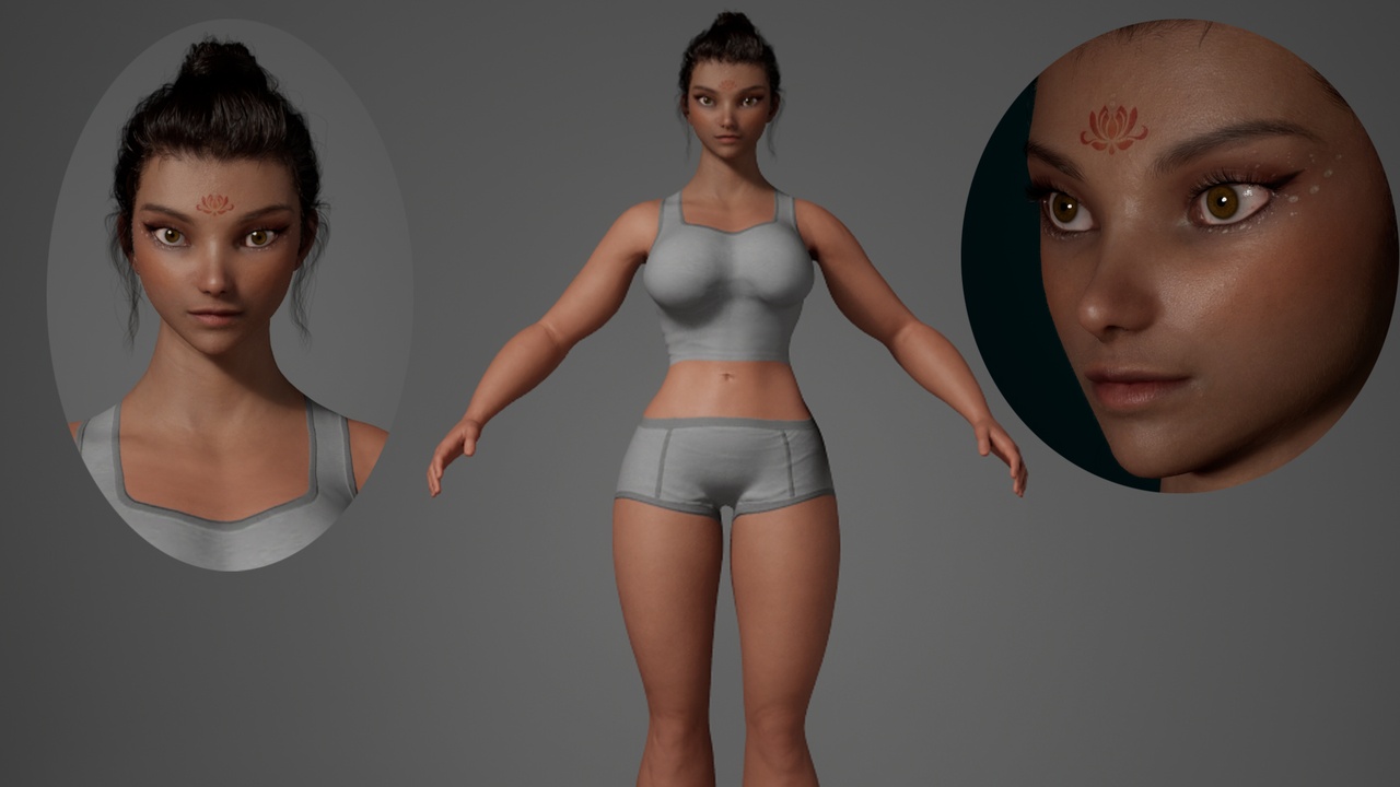 Media 1 for listing Editable MetaHuman beauty - Liuli.With hair, no clothing included.