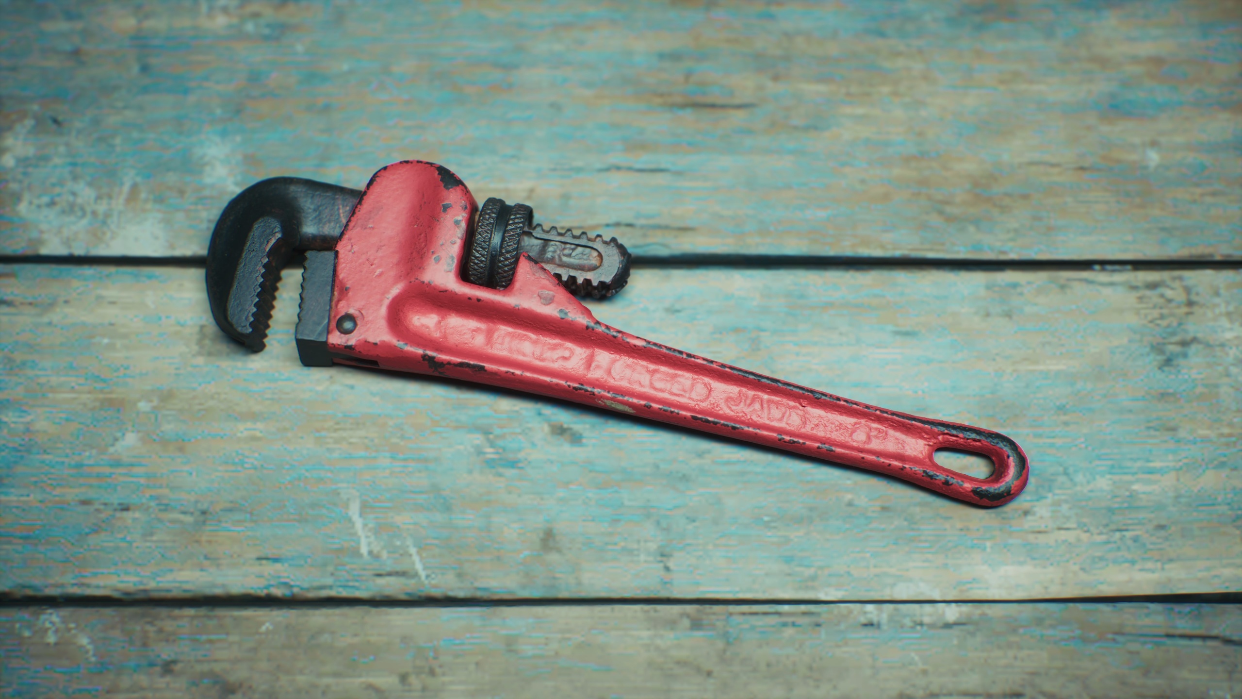 File multimediali per l'articolo 3D Scanned Old Rusty Red Pipe Wrench – High-Detail Vintage Tool Model: 1
