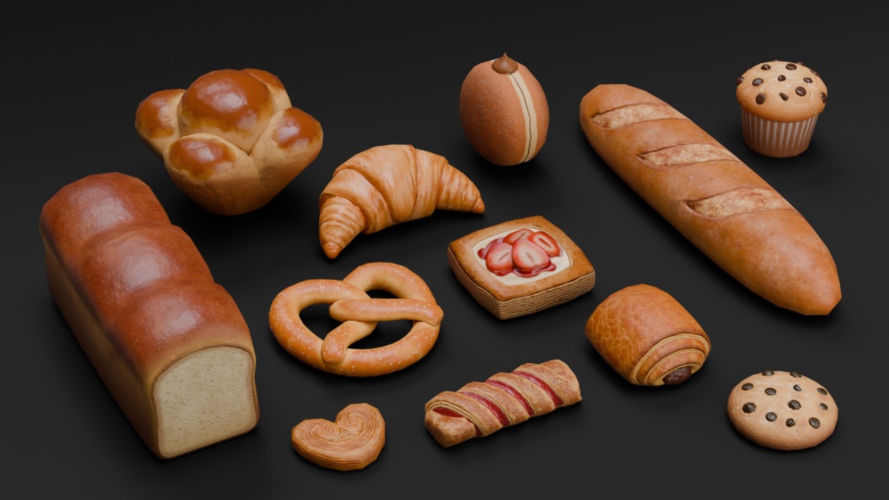 Media 1 for listing 3D Stylized Pastry Collection