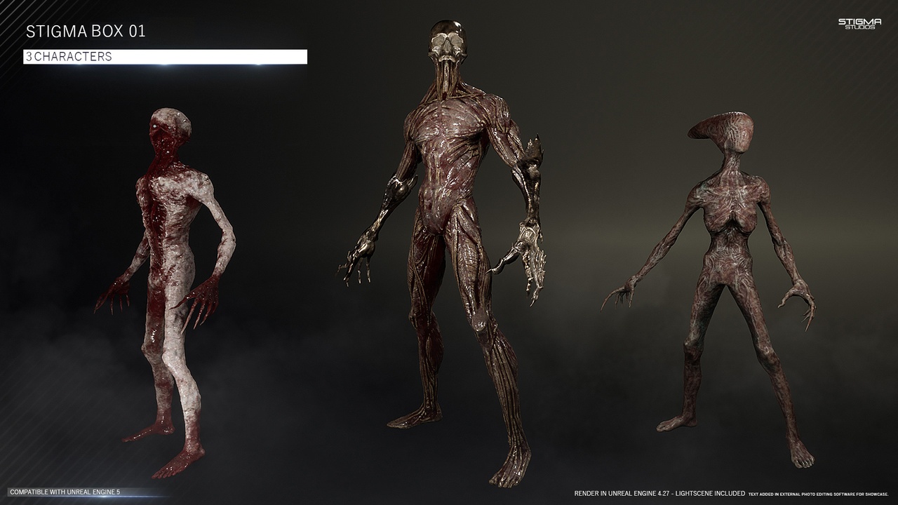 Media 1 for listing Stigma Box 01 - 3 Horror Characters | STIGMA STUDIOS