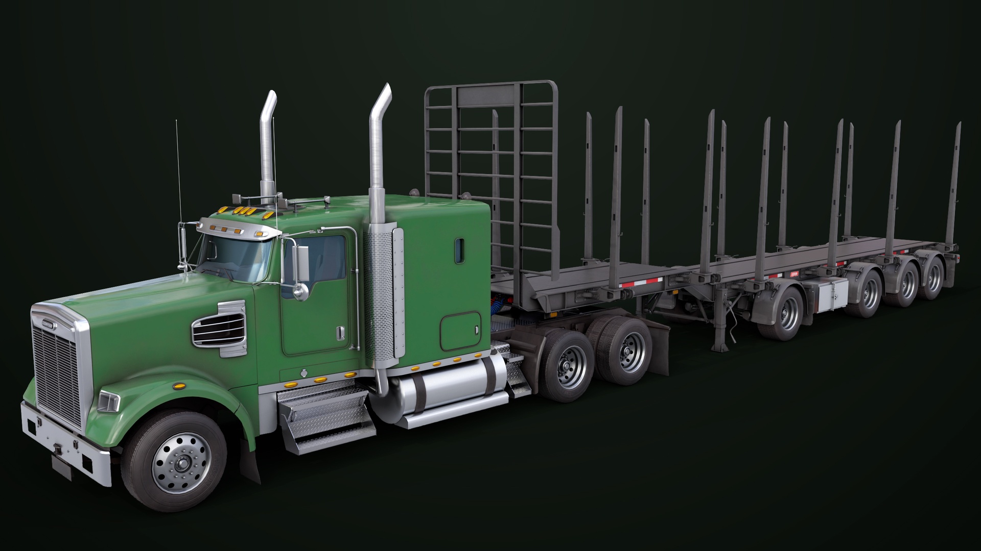 Media 1 for listing Truck 07 Generic Log Trailer with All Loads Collection All PBR Unity UE Textures