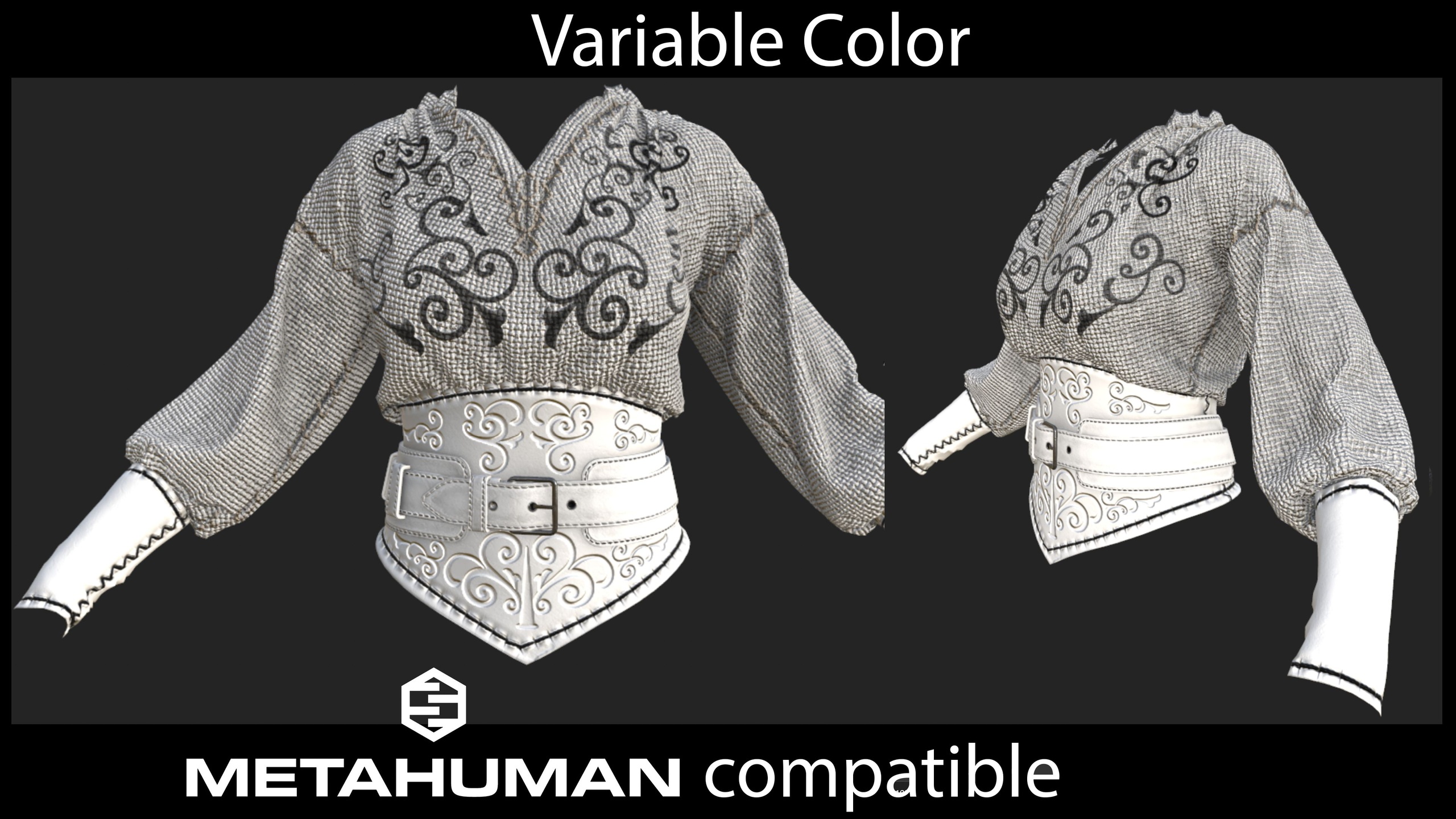 Media 1 for listing Medieval Viking Shirt with leather corset