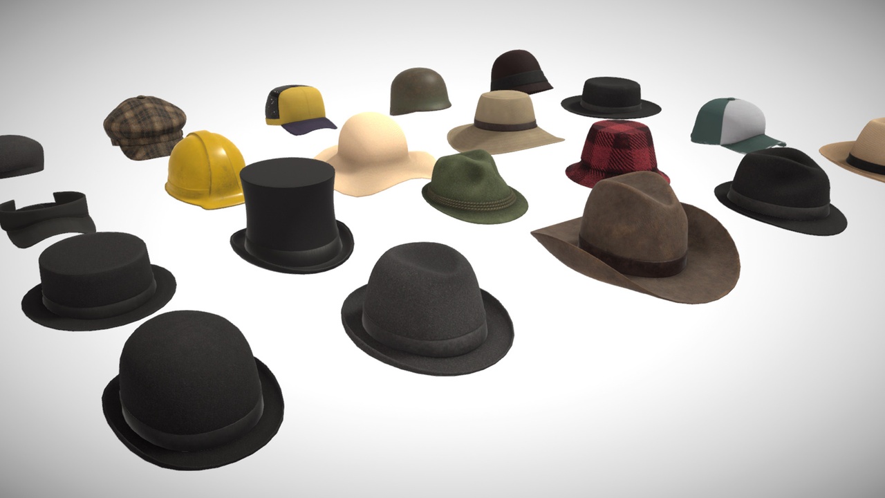 Media 1 for listing Ultimate PBR Stylish Hats Collection