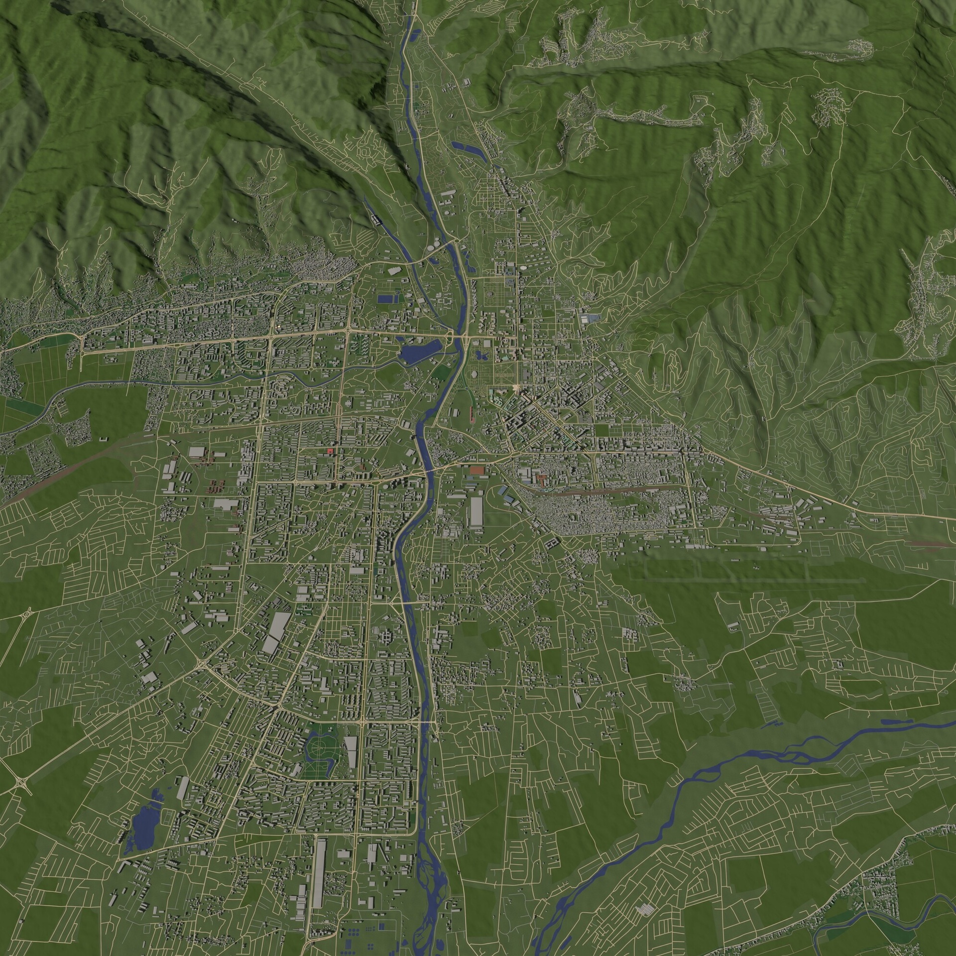商品 Dushanbe Tajikistan - aerial scene 的媒体 1