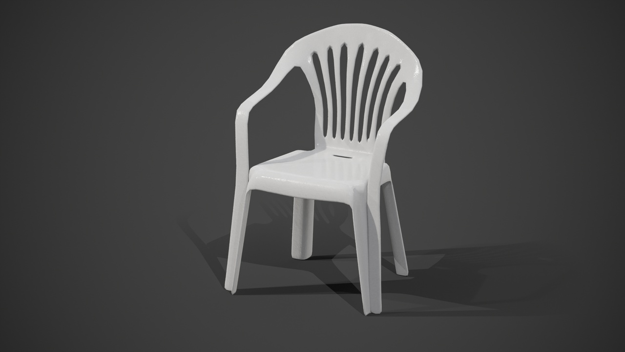 Media 1 for listing Realistic Plastic Chair 3D Model