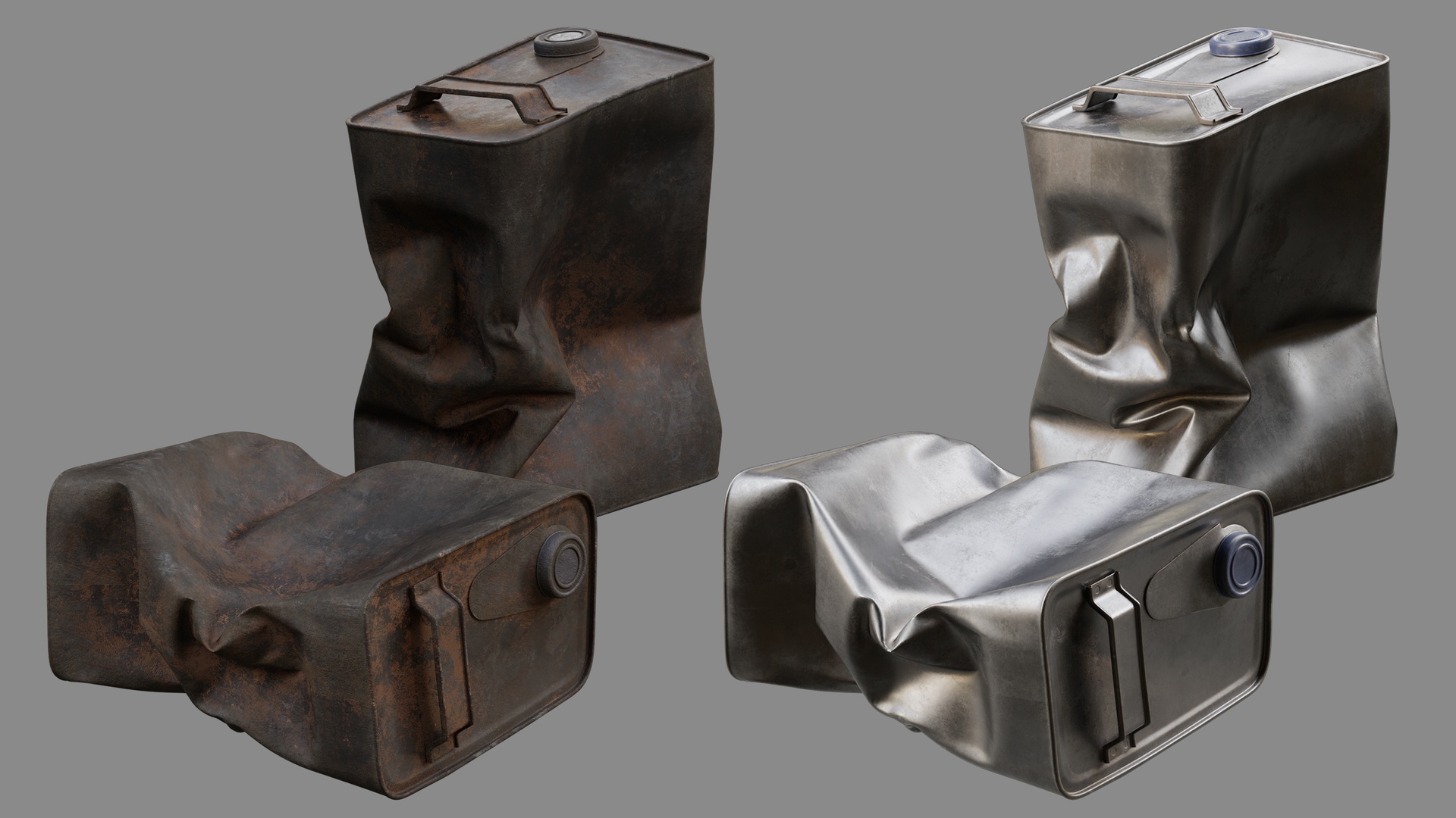 Media 1 for listing Crushed Paint Can Rectangular 03