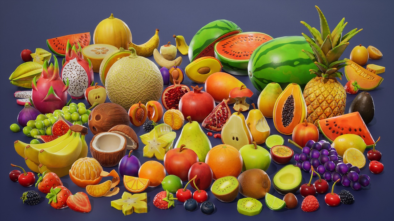 Media 1 for listing Stylized Food: Fruits - Unreal Engine