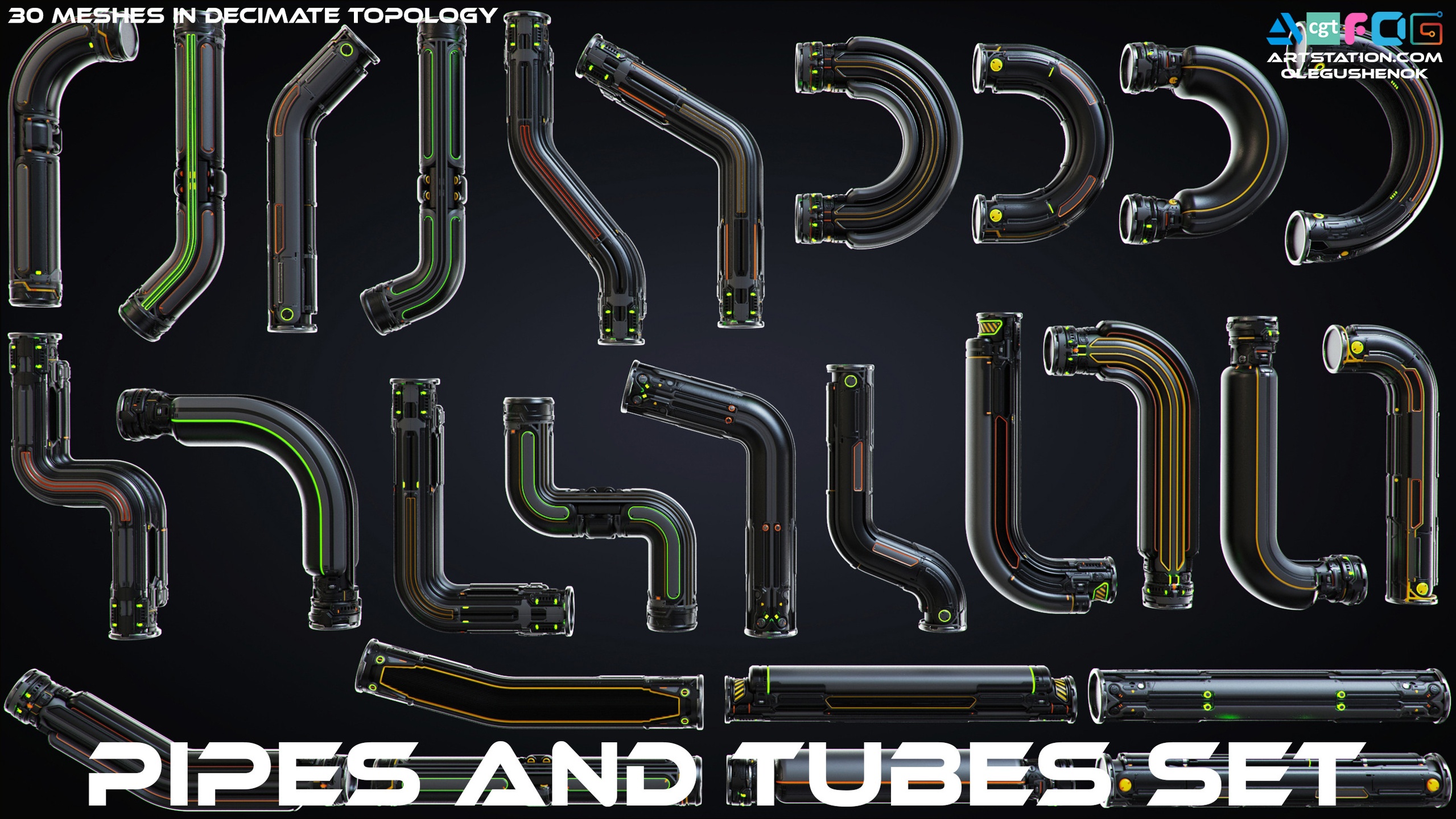 Media 1 for listing Sci-fi Pipes set