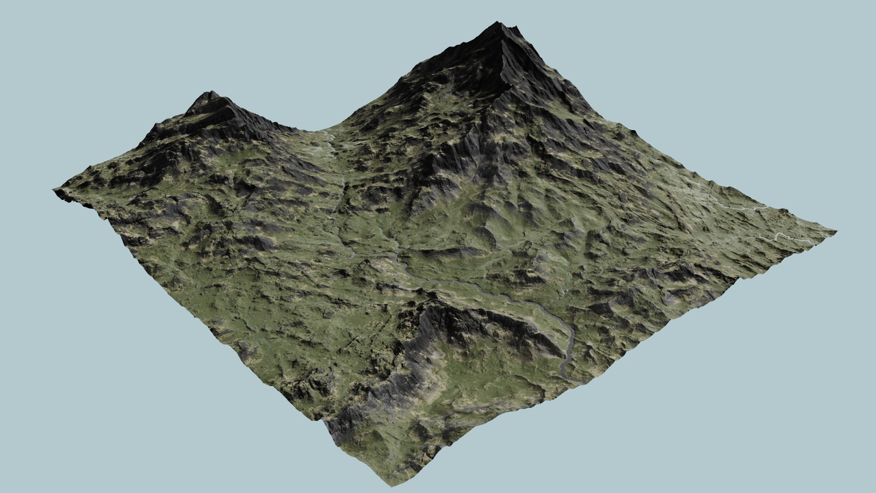 Media 1 for listing Mountainous river valley landform terrain