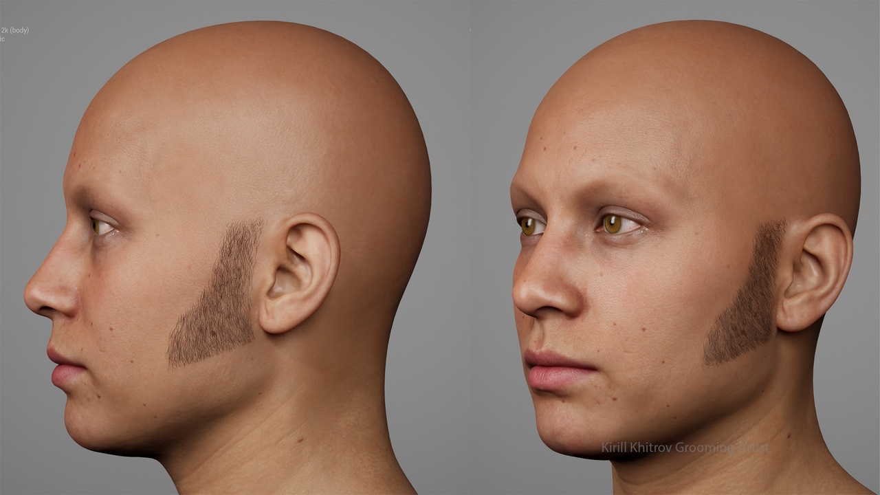 Media 1 for listing Wide Mutton Chops Sideburns Groom for MetaHuman