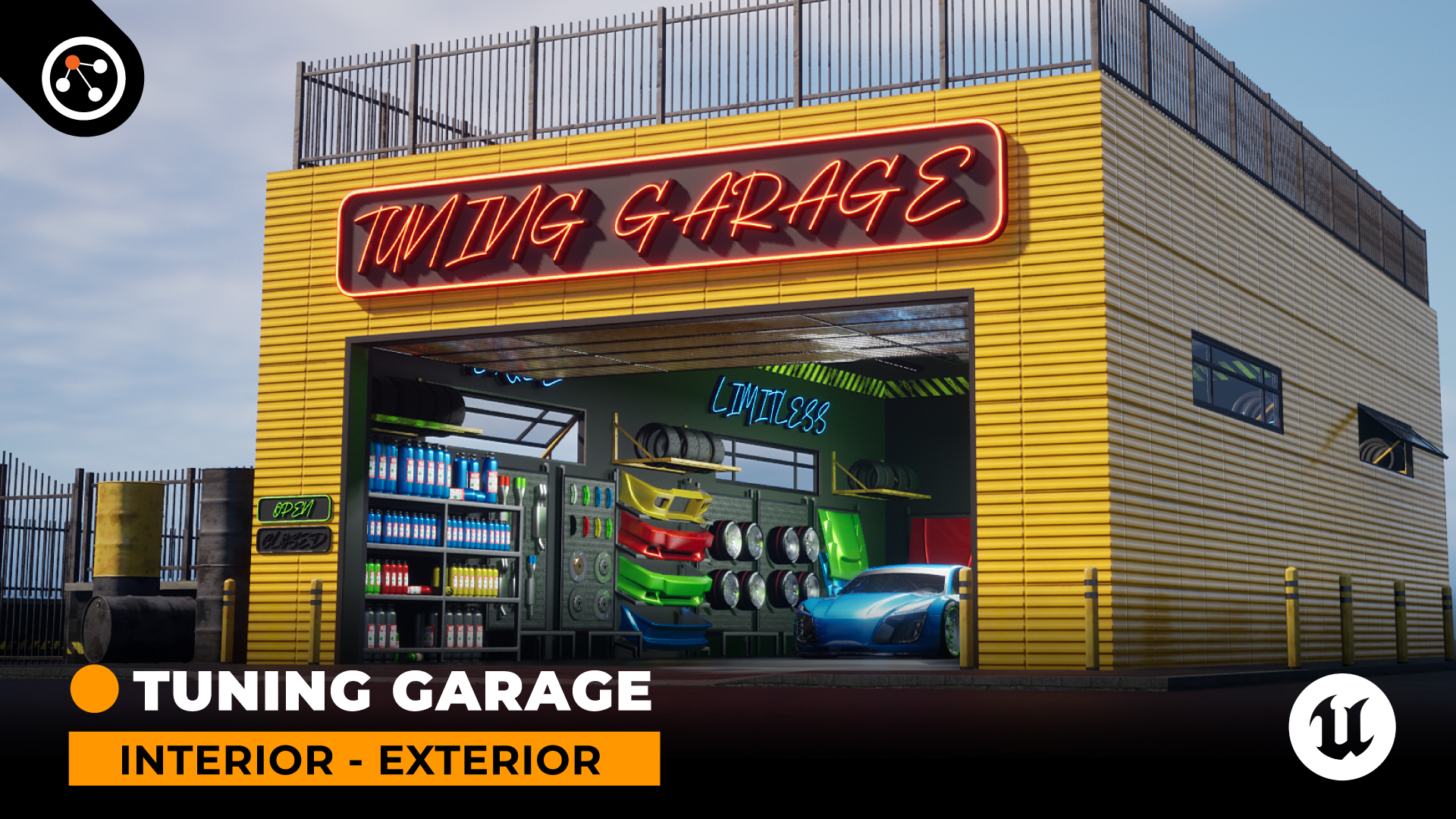 Modification Garage Tuning Tuning Garage - UE5 | Fab