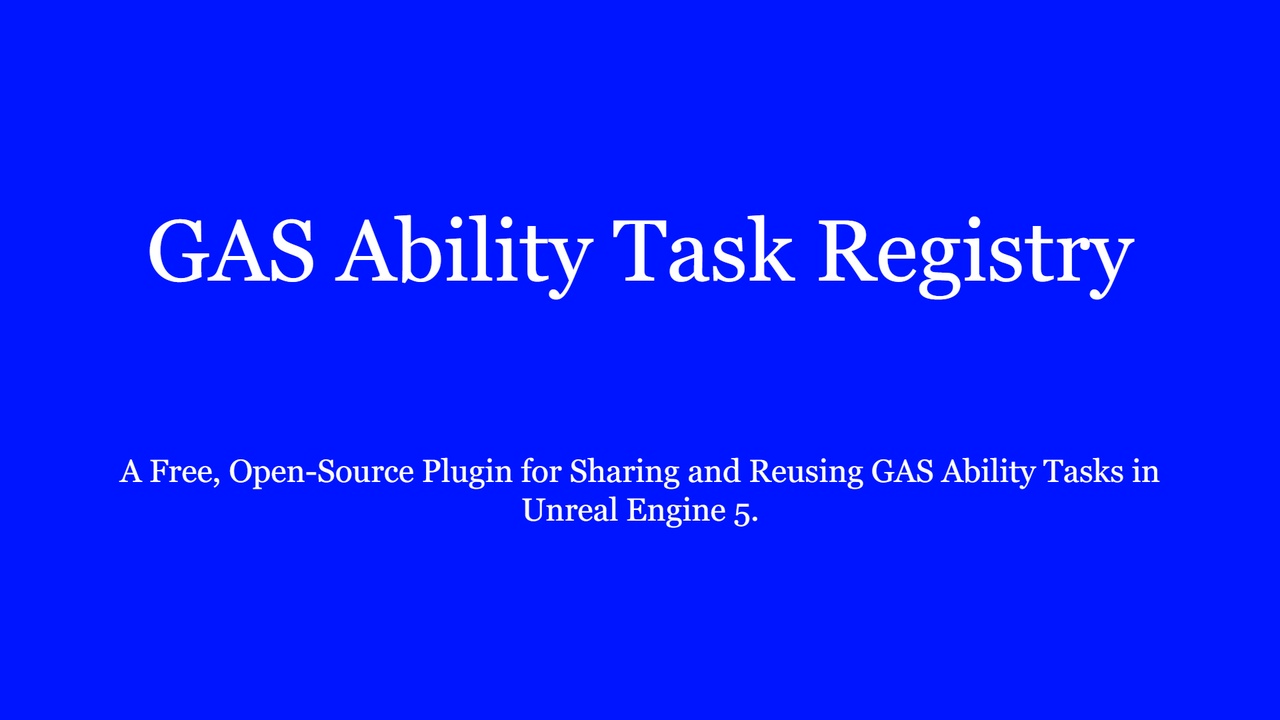 Media 1 for listing GAS Ability Task Registry — Free Community Plugin