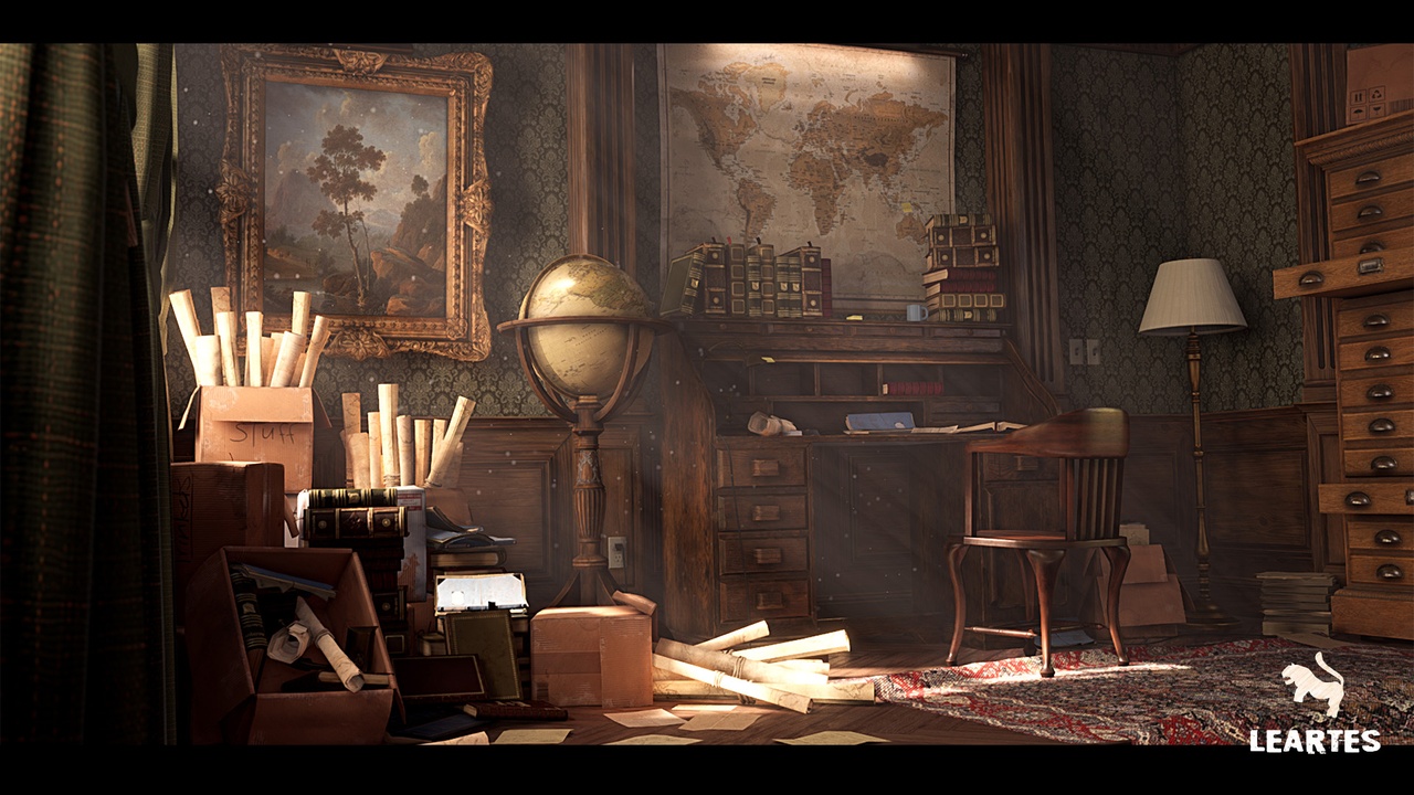 Media 1 for listing Victorian Interior Environment ( Victorian Steampunk Vintage Antique Interior )