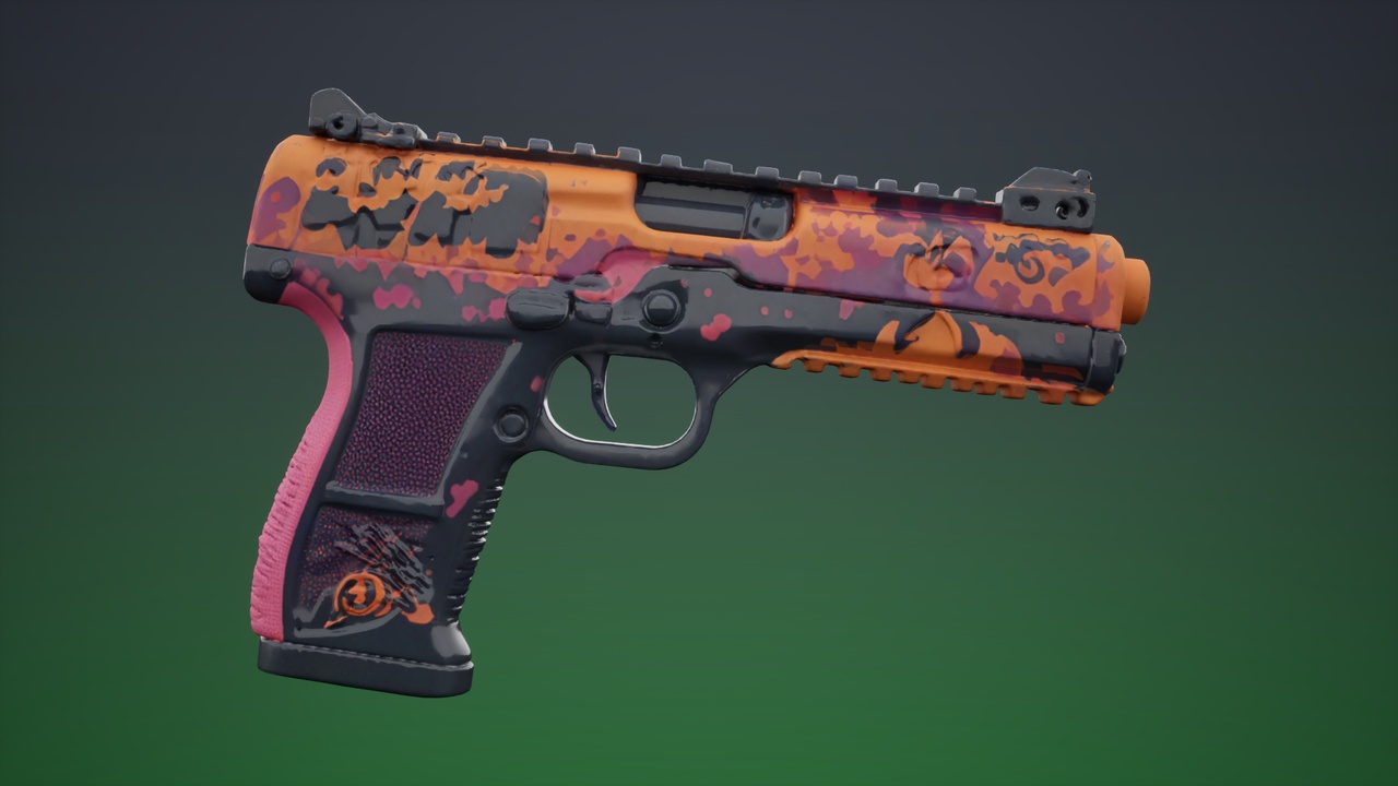 Media 1 for listing Stylized Pistol - Halloween Edition