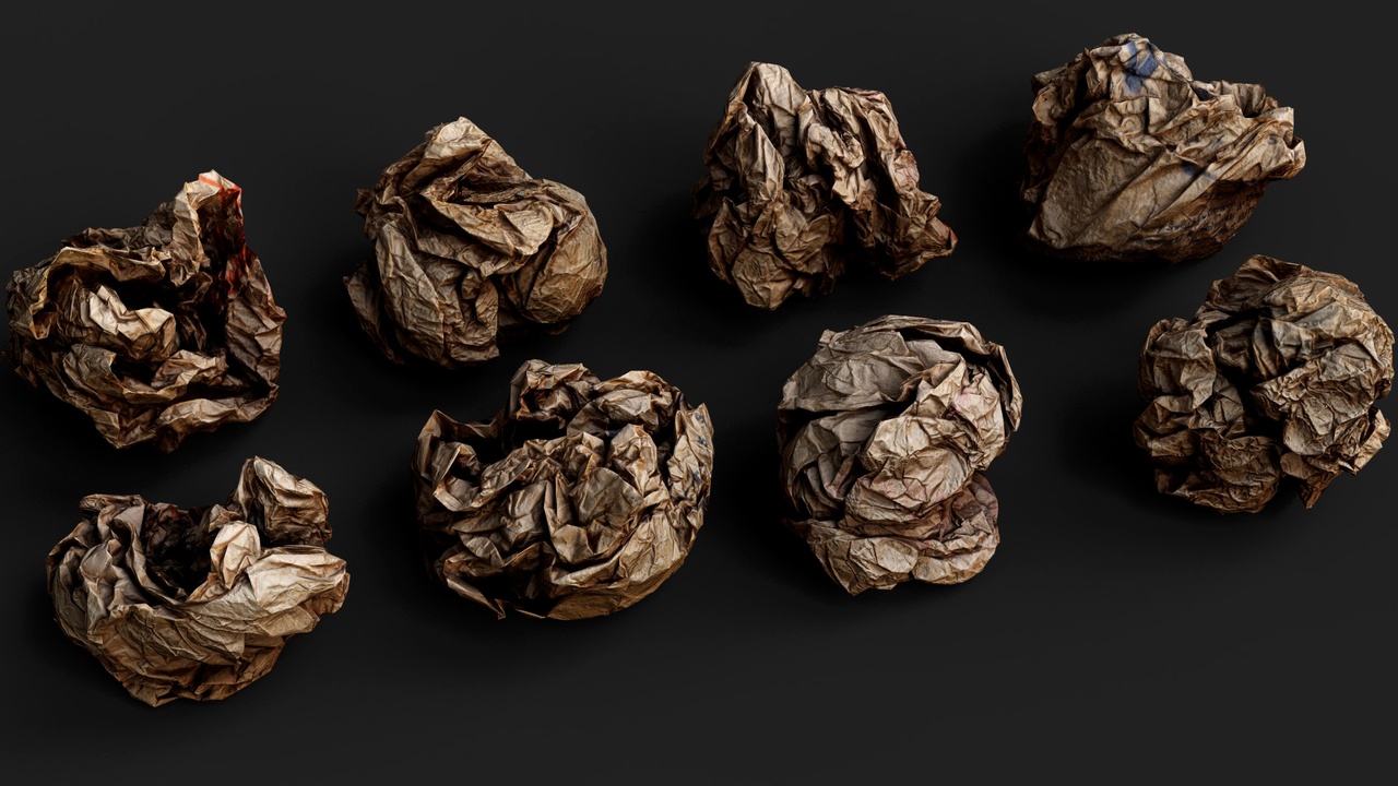 Media 1 for listing paper street trash debris PBR photogrammetry