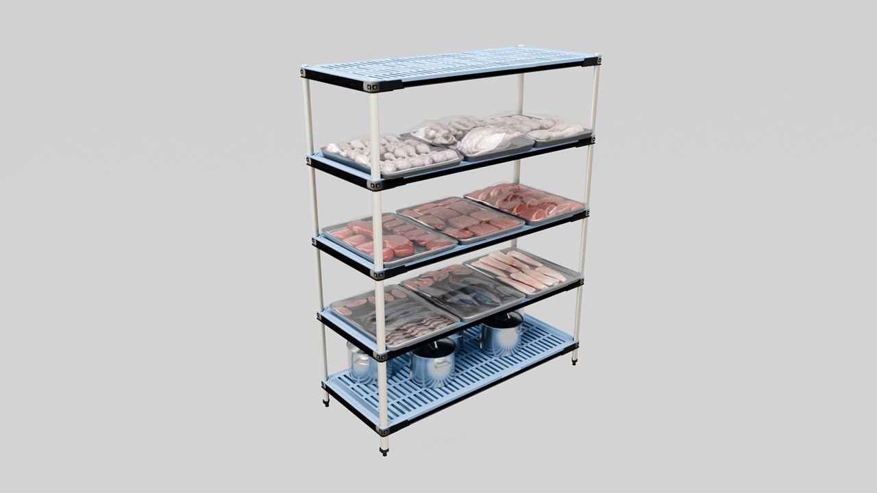 Medium 1 für Eintrag Industrial Kitchen Meat & Fish Storage Shelf (mid-poly)