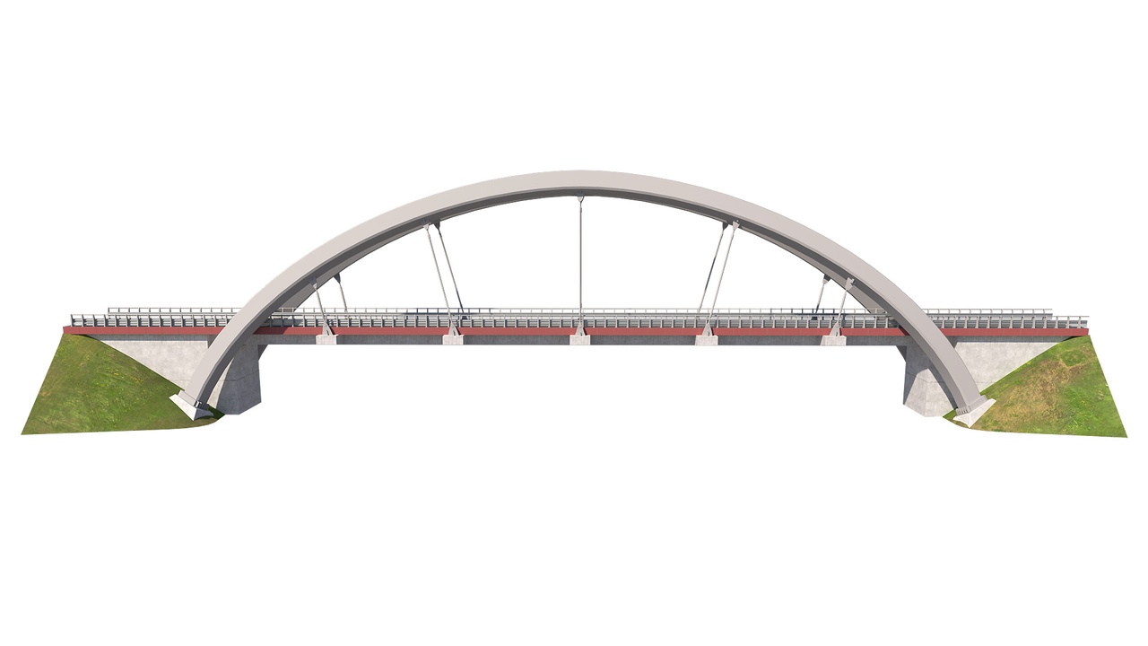 Media 1 for listing cable-stayed suspension bridge with arch structure