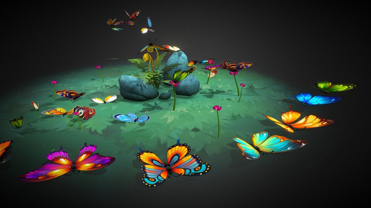Media 1 for listing 12 Animated butterflies pack