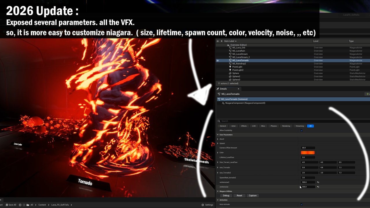 Media 1 for listing Lava VFX with Blueprint