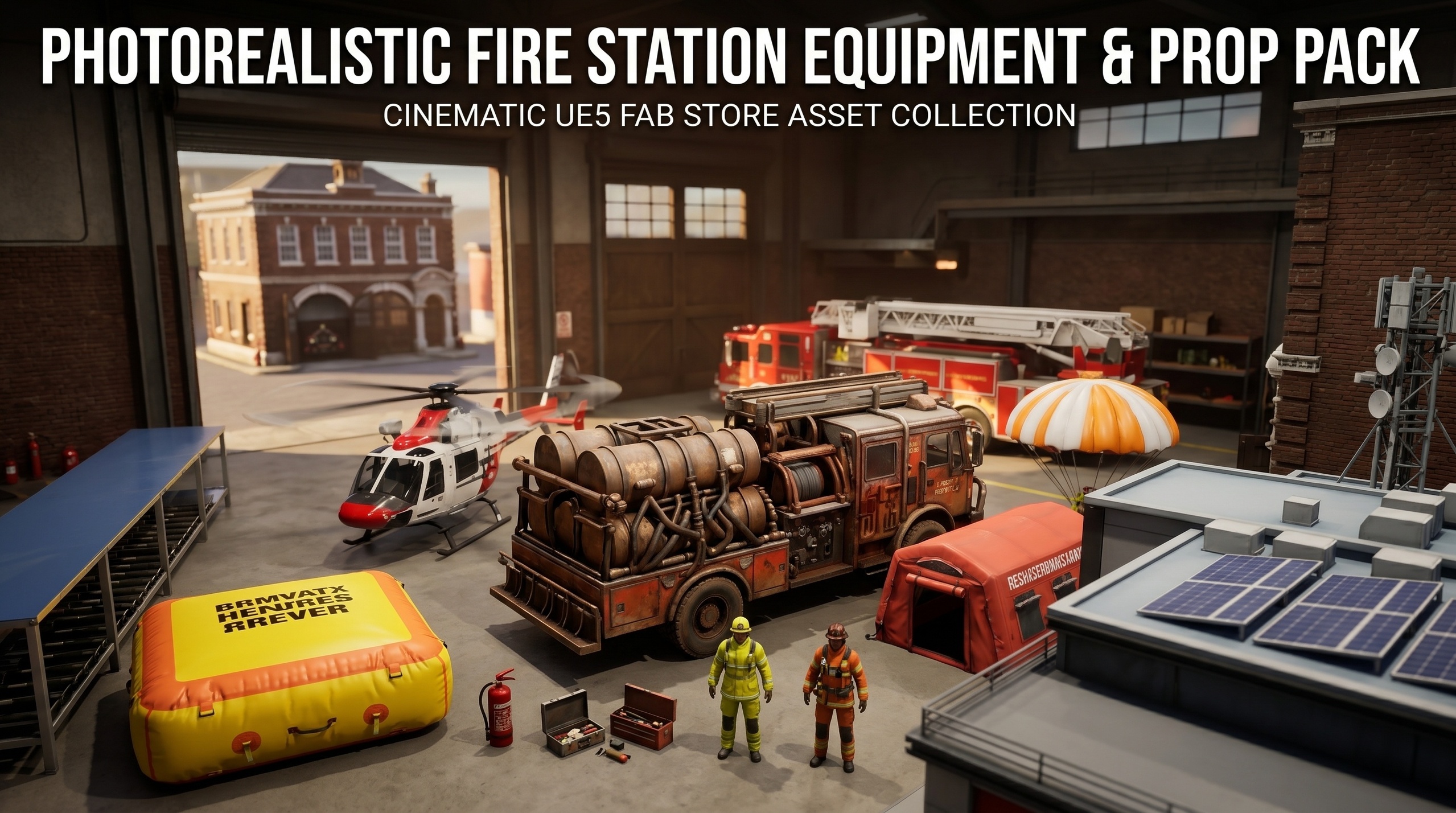 Photorealistic Fire Station Equipment And Prop Pack | Fab