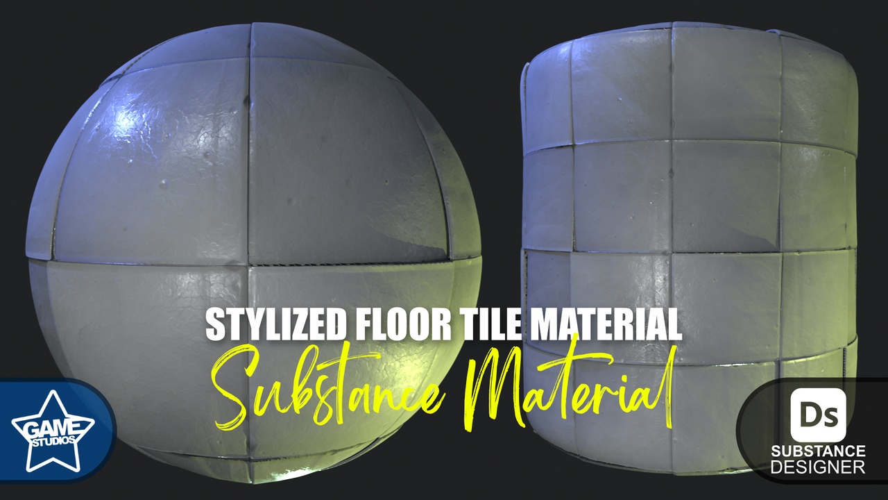 Media 1 for listing Stylized Floor Tiles Material 02