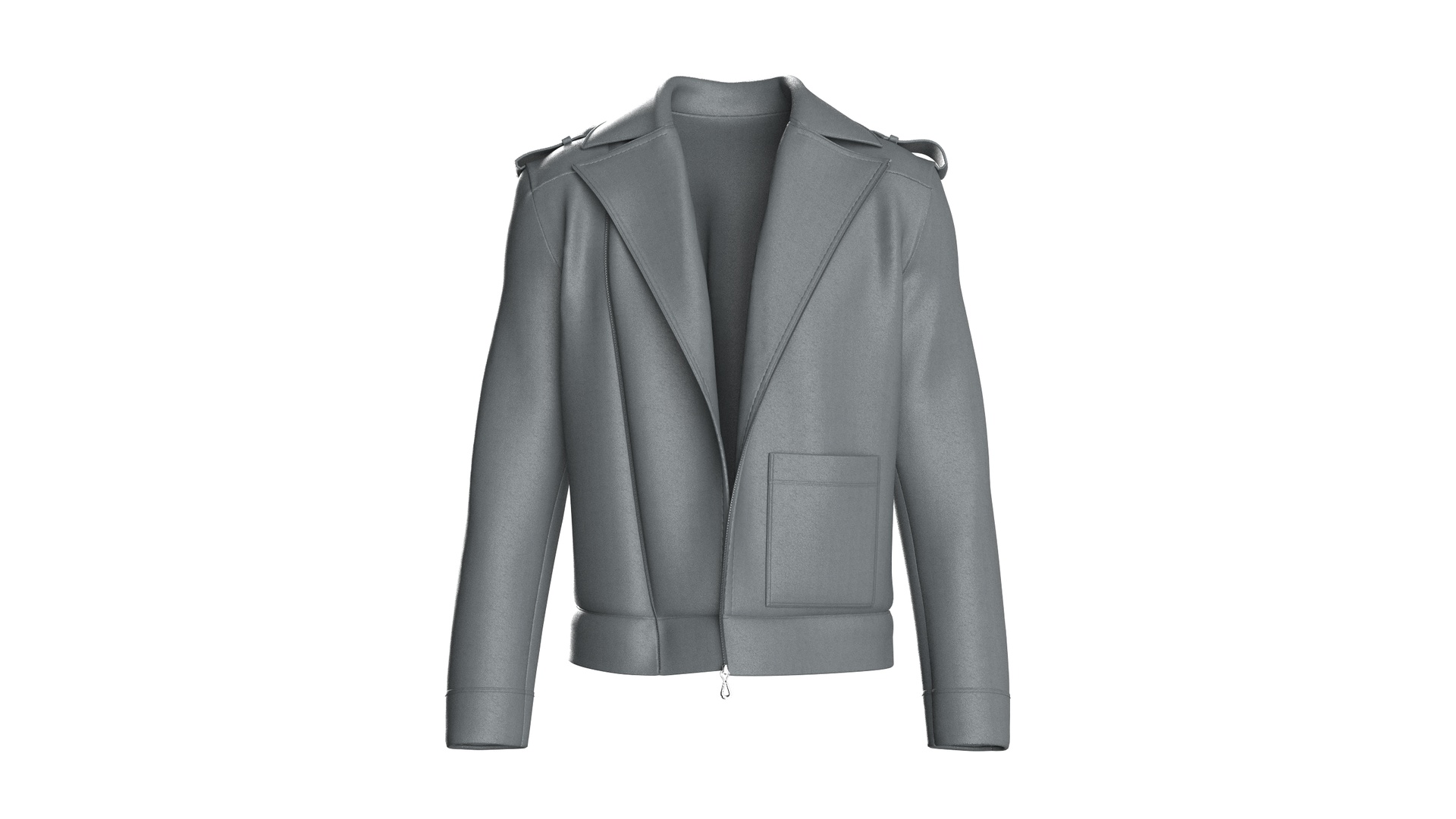 Media 1 for listing Men Grey Biker Jacket | High Poly