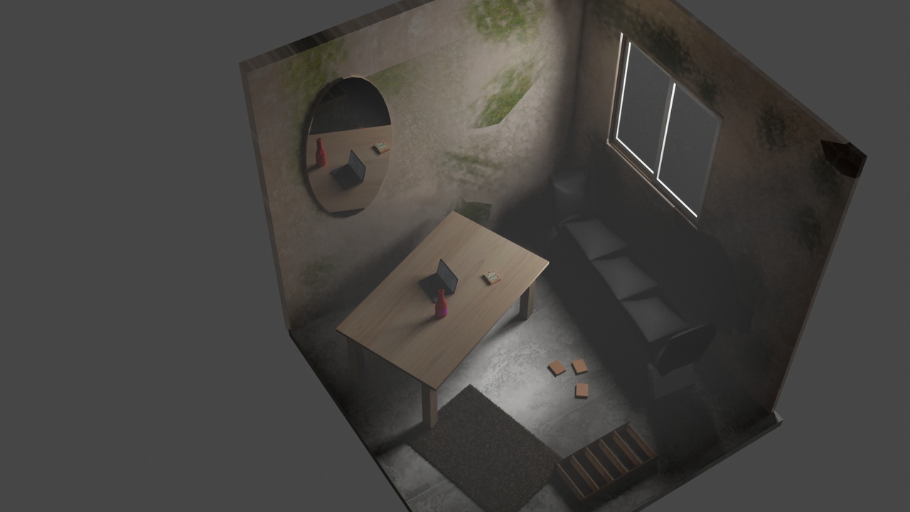 Media 1 for listing Game-ready Abonded Living Room