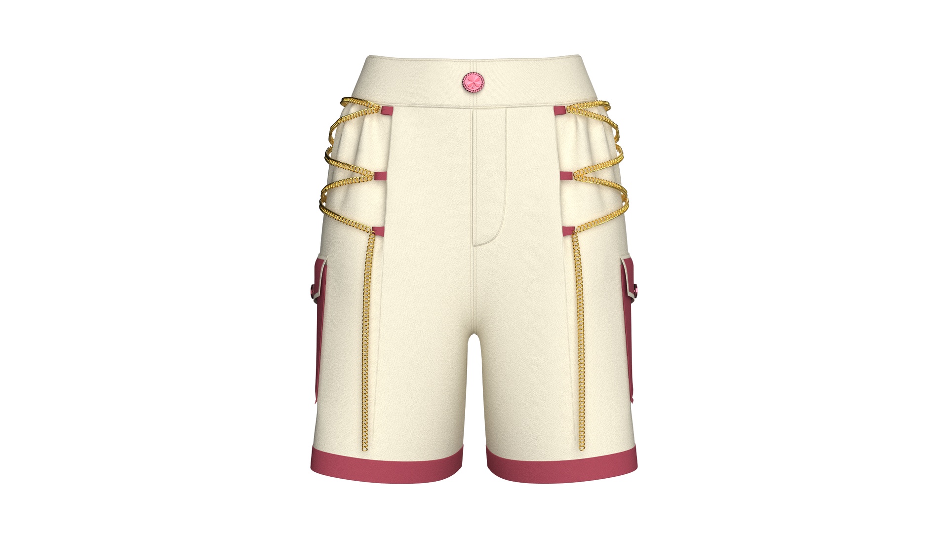 Media 1 for listing Girls Side Chain Lacing Shorts With Pockets | High Poly