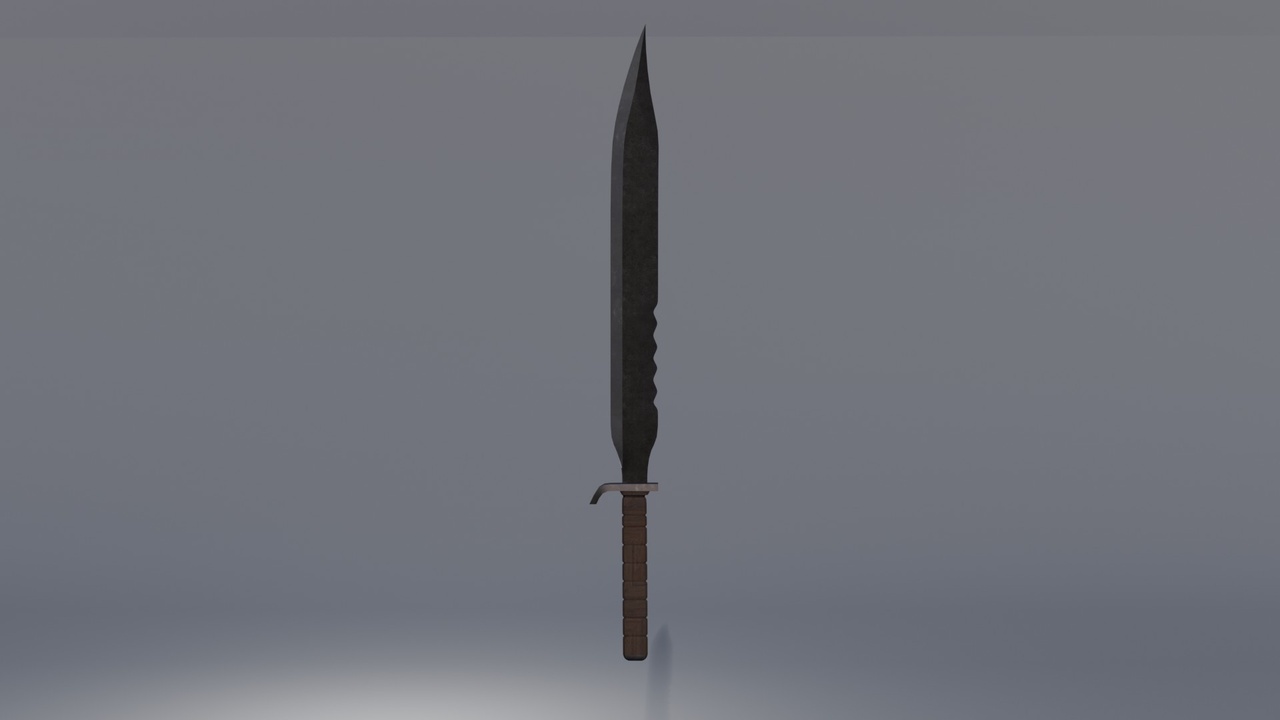 Media 1 for listing Survival Hunting Knife | Real-Time 3D Weapon | Game Ready Bowie Style Weapon