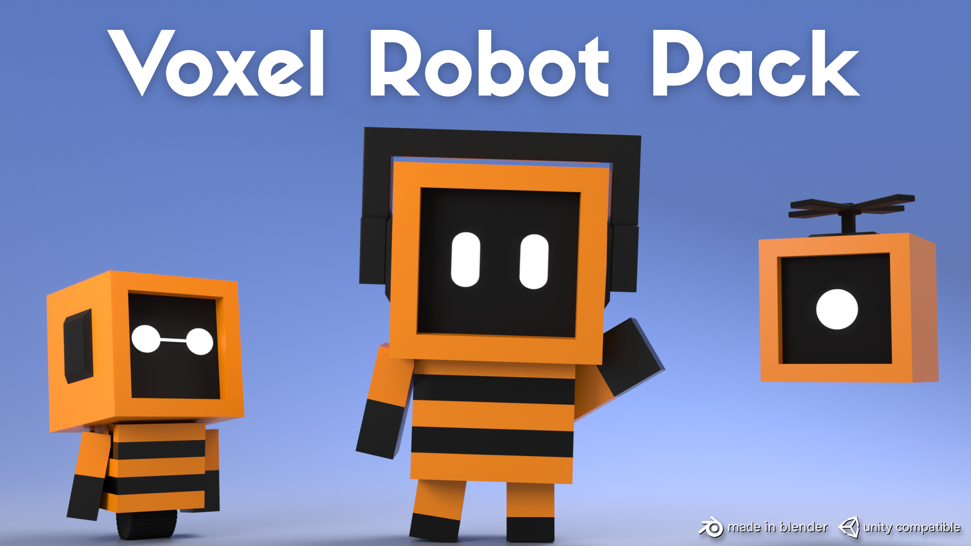 Friendly Rigs Voxel Robot Pack | Fab