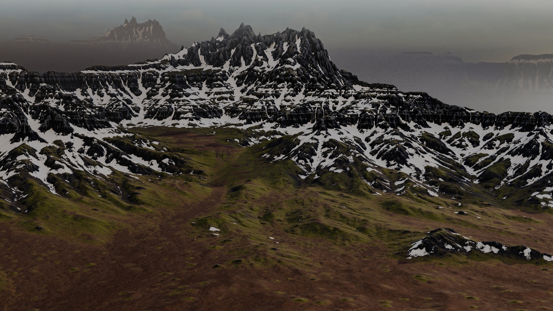 Media 1 for listing Large Scale Alpine Landscape – Heightmap, FBX & 7 LODs